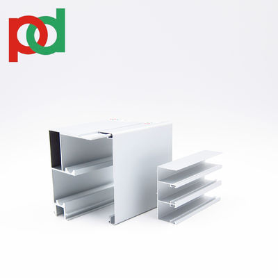 Office Shopmall Tempered Glass Door Profiles Aluminum Single Track Double Rail Sliding Door