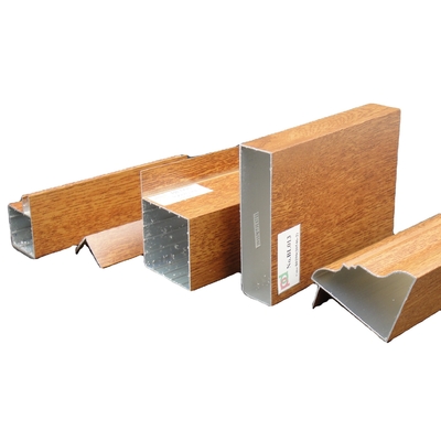 Kitchen Cabinet 1.4mm Wood Finish Aluminium Profiles For Libya Middle East