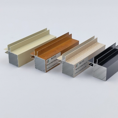 Wood Grain  10mm Aluminium Kitchen Profiles For Decorations