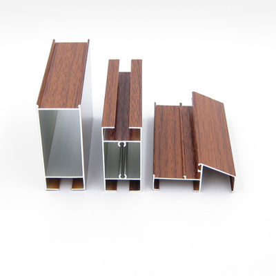 Good price 6063 T5 Wood Effect Aluminium Extrusion For Windows Chile Bolivia online
