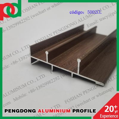 0.15mm T5 Temper Wood Finish Aluminium Profiles For Bolivia Series L20 L25 L32 L5000