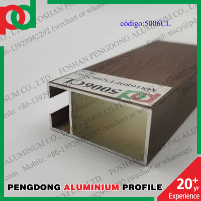 0.15mm T5 Temper Wood Finish Aluminium Profiles For Bolivia Series L20 L25 L32 L5000