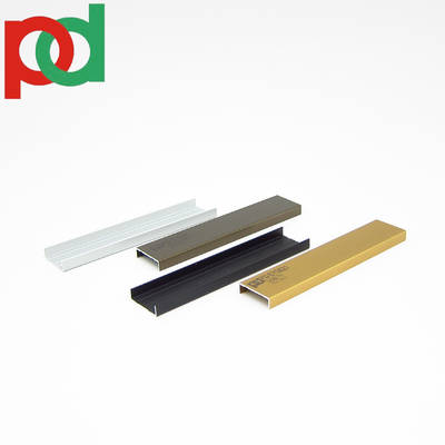 High Grade Flat Aluminum Profiles For Furniture Of Jalador Of Wardrobe Grade 6000 Series Made In To South America Melamine