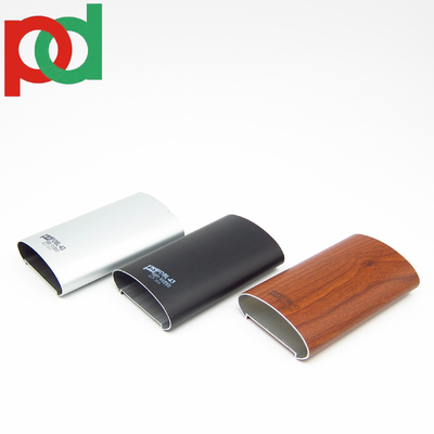 6M Length Plata Mate Black Wooden Color Aluminium Handrail Profiles With Bronze Anodized Finish And Different Sizes