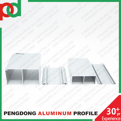 Customizable Cutting Service Wooden Grain Colour Aluminium Profiles For Wardrobe Sliding Door Frame Track Rail Top Bottom