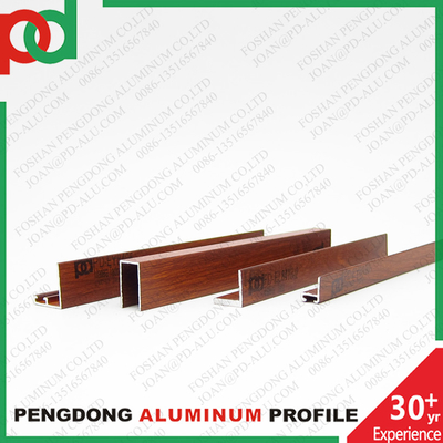 Door Window Aluminum Profiles With Matte Black Wood-Touch Finish In Various Sizes And Designs Using Extrusion Technology