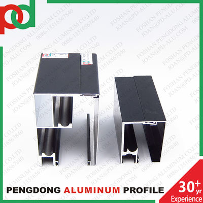 Office Shopmall Tempered Glass Door Profiles Aluminum Single Track Double Rail Sliding Door