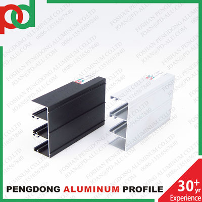 Office Shopmall Tempered Glass Door Profiles Aluminum Single Track Double Rail Sliding Door