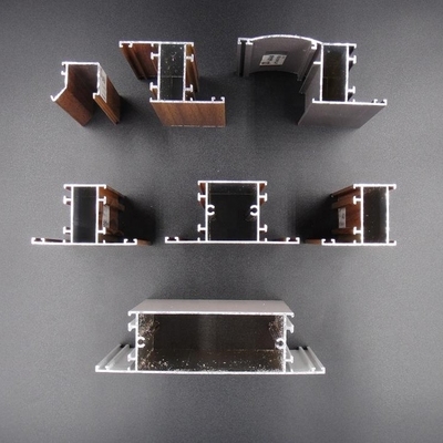 Libya & Algeria Wood Grain Aluminium Profile For Door And Window