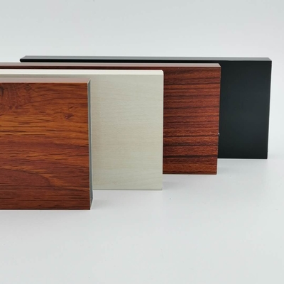 Kitchen Cabinet 1.4mm Wood Finish Aluminium Profiles For Libya Middle East