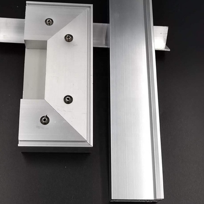 T5 6063 Aluminium Kitchen Cabinet Profile Bright Silver Polishing