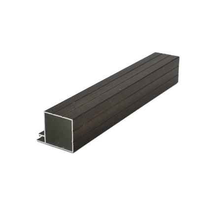 5.8M Wood Grain Powder Coating Aluminium Profiles For Kitchen Cabinet