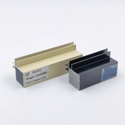 Wood Grain 6063 T5 Aluminium Handle Profile For Kitchen Cabinet