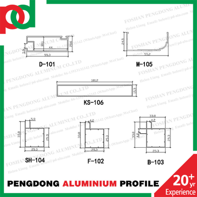 Modern UAE Kitchen Cabinet Aluminum Edge Profile 6.0M Length