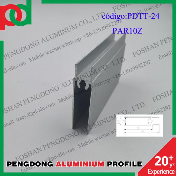 6m Aluminium Sliding Wardrobe Door Profiles OEM Corrosion Resistant
