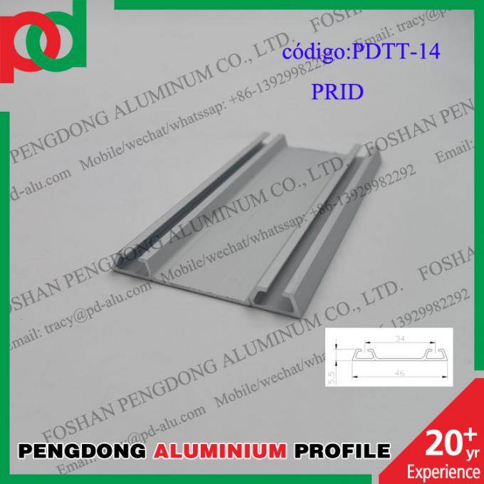 6m Aluminium Sliding Wardrobe Door Profiles OEM Corrosion Resistant