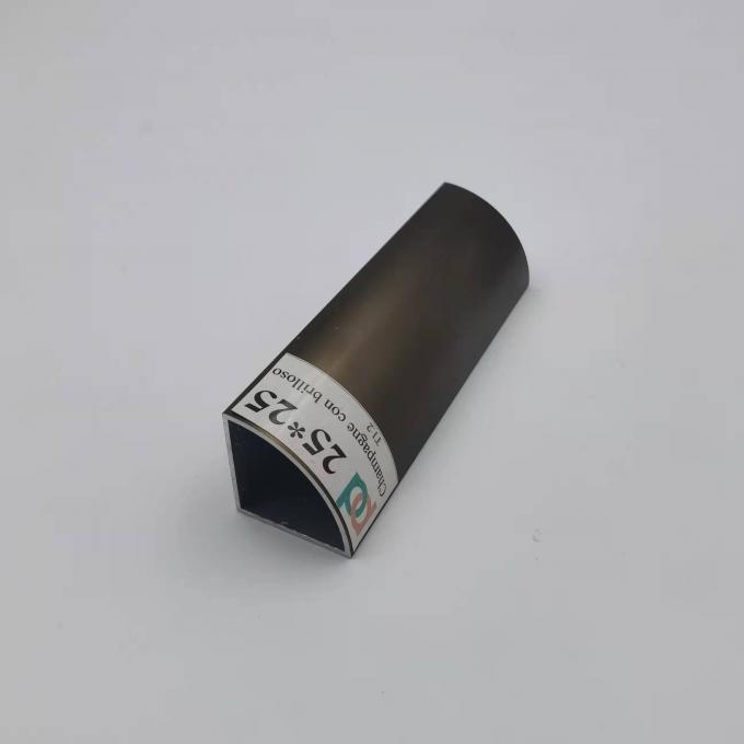 Rounded Corner Aluminum Square Tubing Powder Coated Aluminium Profile 25x25