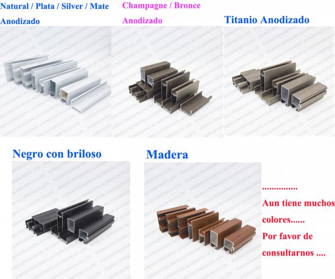 Black Anodized Profiles Aluminio For Windows And Doors Serie 35