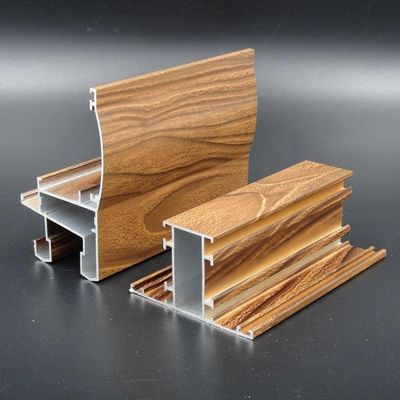 Good price Libya & Algeria Wood Grain Aluminium Profile For Door And Window online