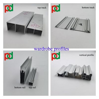 China aluminium wardrobe door profiles factory