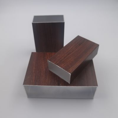 Good price Wood Grain Aluminium Tube Profiles Extruded Aluminum Rectangular Tubing online